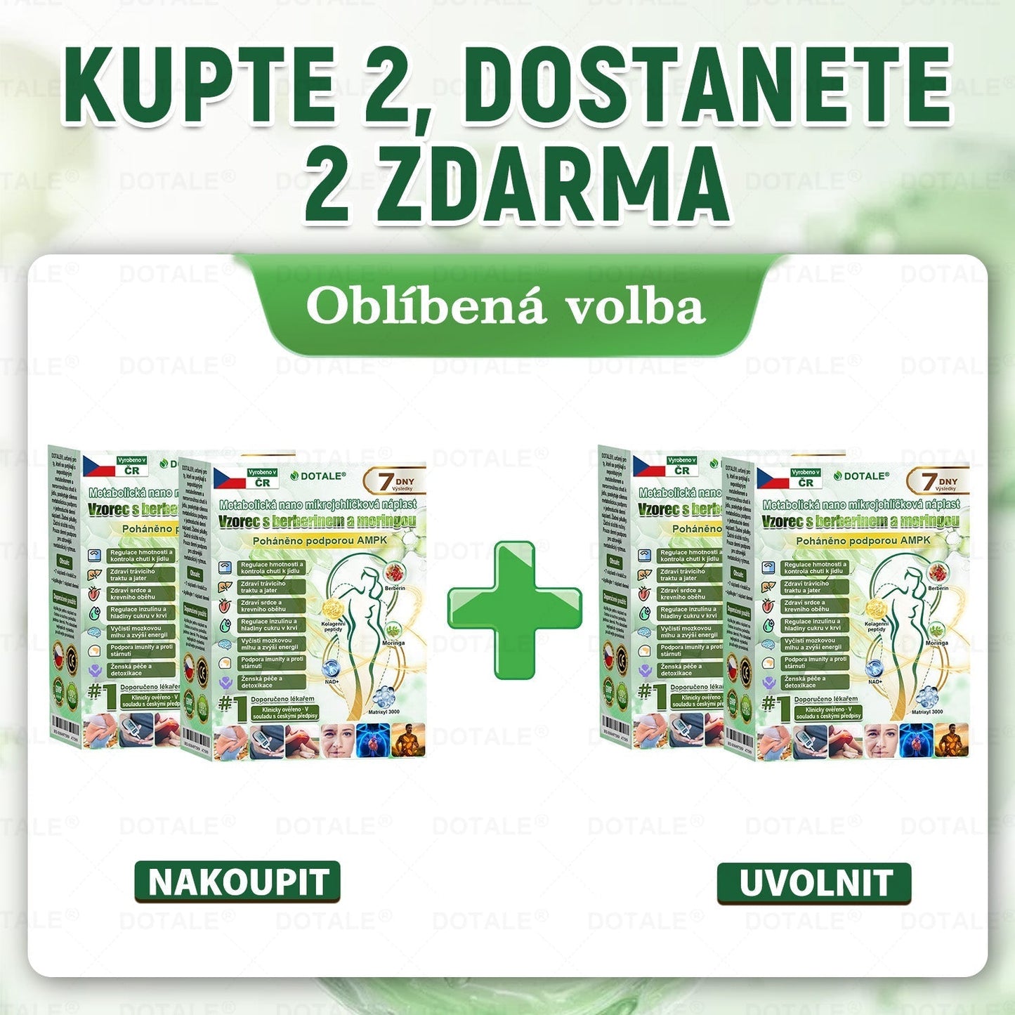 𝑫𝑶𝑻𝑨𝑳𝑬® metabolická nano mikrojehličková náplast 🎁 (Pouze jednou denně, viditelné výsledky již do 7 dnů!) ✅ Formule Berberin + Moringa, ideální při nadváze, nedokonalostech pokožky, diabetu, spánkové apnoe a kloubních potížích 💥💥